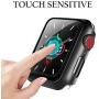 YMHML Compatible with Apple Watch 38mm Series 3/2/1 Case with Built-in Tempered Glass Screen Protector, Thin Guard Bumper Full Coverage Matte Hard Cover for iWatch Accessories