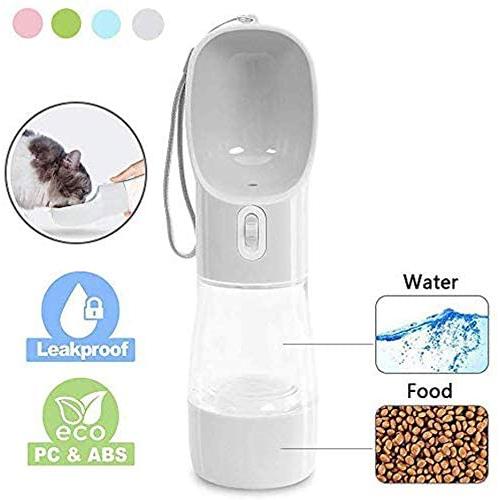 MaoCG Dog Water Bottle for Walking, Multifunctional and Portable Dog Travel Water Dispenser with Food Container,Detachable Design Combo Cup for Drinking and Eating,Suitable for Cats and Puppy