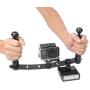 TELESIN Handheld Stabilizer Tray Handle Grip for GoPro Hero 8 Hero 7 Hero 6 Hero 5 Black Camera and Dome Port Waterproof Housing, Camera Brackets for DSLR and All LED Video Light Camcorder