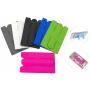 Kinteshun Cards Holder with Cell Phone Stand,Universal Multiuse Stick-on Silicon Rubber Smartphone Sleeve Support Wallet(6pcs with