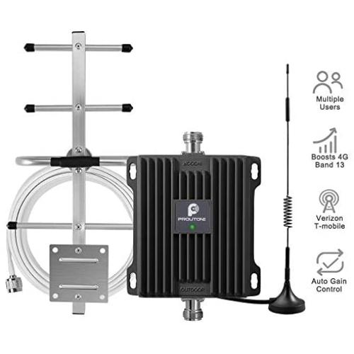 Cell Phone Signal Booster Repeater for Verizon 4G LTE Home Use - Boost Mobile Phone Data Signal by 700MHz Band 13 Amplifier Kit with Omni/Yagi Antennas
