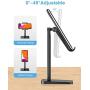 Cell Phone Stand, OMOTON Adjustable Angle Height Desk Phone Dock Holder for iPhone SE 2/11 / 11 Pro/XS Max/XR, Samsung Galaxy S20 / S10 / S9 / S8 and Other Phones (3.5-7.0-Inch), Black