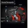 Pro Gaming Headset for PC PS4 Xbox One Surround Sound Over-Ear Headphones with Mic LED Light Bass Surround Soft Memory Earmuffs for Computer Laptop Switch Games Kid’s Boy’s Teen’s Gifts