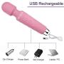 Personal Wand Cordless Massagers Handheld for Muscle Aches and Sports Recovery Relaxation Massage Mini Quiet Rechargeable 8 Powerful Speeds 20 Vibration Patterns Waterproof Great for Gifts