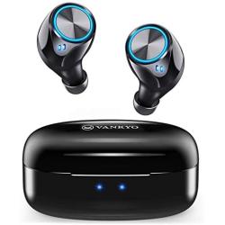 VANKYO Wireless Earbuds X180 in-Ear Bluetooth 5.0 Earphones for iPhone Android with USB-C Charging Case, IPX7 Waterproof Sport Headphones with Mic, Touch Control for Gym, Home, Office, Single/Twin