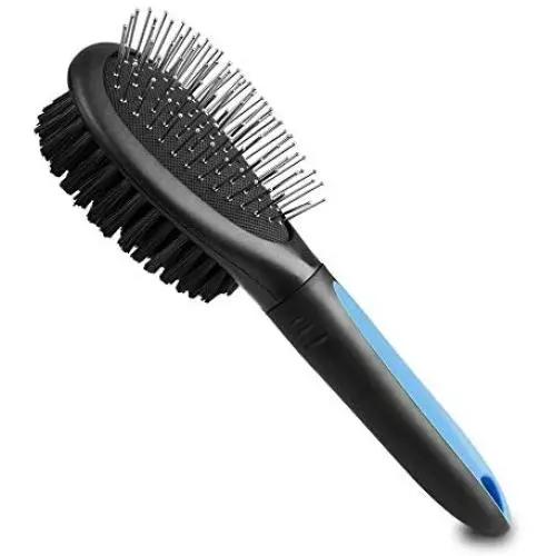 BV Dog Brush and Cat Brush, Pet Grooming Comb, 2 Sided Bristle and Pin for Long and Short Hair Dog, Removing Shedding Hair