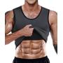 Men Neoprene Waist Trainer Sauna Sweat Suit Workout Vest Tank Top Tummy Control Shapewear Slimming Body Shaper