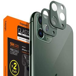 Spigen Camera Lens Screen Protector [2 Pack] designed for Apple iPhone 11 Pro / iPhone 11 Pro Max - Midnight Green
