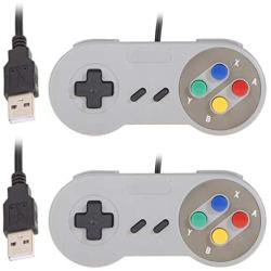 Game Controller, 2X Super USB Gamepads Classic Controller for PC MAC Operating Systems Games Accessories Phone Suppliers-White-