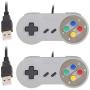 Game Controller, 2X Super USB Gamepads Classic Controller for PC MAC Operating Systems Games Accessories Phone Suppliers-White-