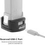 Docooler OP-4 Base Adapter for Osmo Pocket 1/4 Inch Thread Dual Type-C Port Design for Pocket Mount