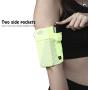 HiRui Universal Comfort Sports Armband Cell Phone Armband Running Armband, Fits All Phones, Reflective Stripes Logo, Unisex, Suitable for Travel Sport Outdoors (Small, Bright Yellow)