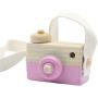 wgg Mini Wooden Camera Childrens Toy, Kids Room Hanging Decoration Portable Toy Gift (Pink)