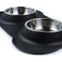 Vivaglory Dog Bowls Stainless Steel Water and Food Feeder with Non Spill Skid Resistant Silicone Mat for Pets Puppy Small Medium Dogs