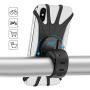 WASAGA Universal Bicycle Mobile Phone Holder Silicone Motorcycle Bike Handlebar Stand Mount for Cycling GPS/Map/Time/Music, Fit for iPhone 11 Pro Max/XS/XR/8/8 Plus, Samsung Galaxy S10/Note 10