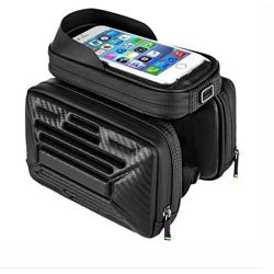 MUMA Bike Frame Bag, Bicycle Phone Holder Mount Bag Pannier, Waterproof Cycling Front Top Tube Pouch,for Smartphones Up to 6.2