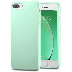 TENOC Phone Case Compatible for Apple iPhone 8 Plus & iPhone 7 Plus 5.5 Inch, Slim Fit Cases Soft TPU Bumper Protective Cover, Glossy Mint