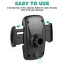 Air Vent Phone Holder, Amoner Car Mount with Quick Release Button Adjustable Clamp for iPhone X/8/8 Plus/7/7 Plus/6s/6s Plus/5s Galaxy S10/S9/S8/S7/S6/S5, LG Motorola and More