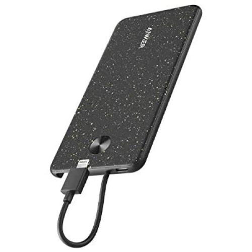 Anker PowerCore III 5000mAh MFi Certified Portable Charger with Built-in Lightning Cable, Ultra Slim Power Bank for iPhone XR, iPhone 11, and iPhone 11 Pro, and More