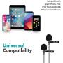 Movo Professional Lavalier Lapel Clip-on Interview Podcast Microphone with Secondary Mic and Headphone Monitoring Input for iPhone, iPad, Samsung, Android Smartphones, Tablets - Podcast Equipment