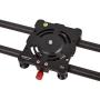 80cm/32inch Carbon Fiber Camera Slider Track Dolly for Smartphone YouTube Video Making Movie Film Time-Lapse Photography, Loading 65kg/143lbs