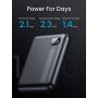 Portable Charger 10000mAh, AINOPE LED Display One of The Smallest and Lightest 10000mAh External Battery, 2 USB Outputs External Battery Pack/Travel Power Bank/Phone Backup for iPhone Samsung and more