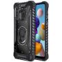 CasemartUSA Phone Case for [Samsung Galaxy A21], [Titanium Series][Black] Aluminium Cover Full Rotating Metal Ring Holder Kickstand for Samsung Galaxy A21 (Verzion, Boost Mobile, T-Mobile, Metro)