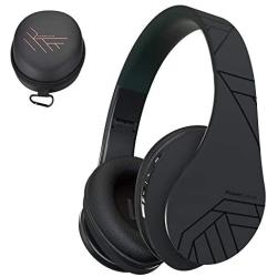 PowerLocus Bluetooth Over-Ear Headphones, Wireless Stereo Foldable Headphones Wireless and Wired Headsets with Built-in Mic, Micro SD/TF, FM for iPhone/Samsung/iPad/PC (Black)