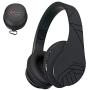 PowerLocus Bluetooth Over-Ear Headphones, Wireless Stereo Foldable Headphones Wireless and Wired Headsets with Built-in Mic, Micro SD/TF, FM for iPhone/Samsung/iPad/PC (Black)