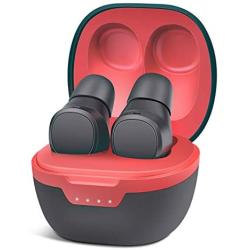 Wireless Earbuds, Wireless Headphones Besunny Bluetooth 5.0 Earbuds with USB-C Charging Case, Bluetooth Earbuds Waterproof True Wireless Earbuds, Built-in Mic Bluetooth Headphones (1Pair, Red)