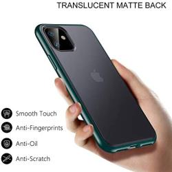 Meifigno Magic Series iPhone 11 Case [Military Grade Drop Tested], Translucent Matte PC with Soft Edges, Shockproof iPhone 11 Cover Case Compatible with Apple iPhone 11 6.1 Inch (2019), Green