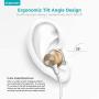 Wired Earbuds with Microphone, Overtime in-Ear Headphones with Pure Sound, Ear Buds with Mic, Earphones for iPhone 6/6s Plus/5s/SE, Galaxy, Android Smartphones, Tablets - Gold