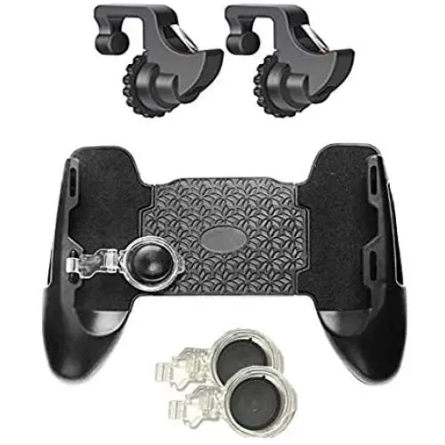 King Shine Mobile Gamepad Controller Grip Case Handle Mobile Holder Joystick with PUBG Trigger Button Compatible for Android iOS Phones King Shine Mobile Gamepad Controller Grip Case Handle Mobile Holder Joystick with PUBG Trigger Button Compatible for Android iOS Phones