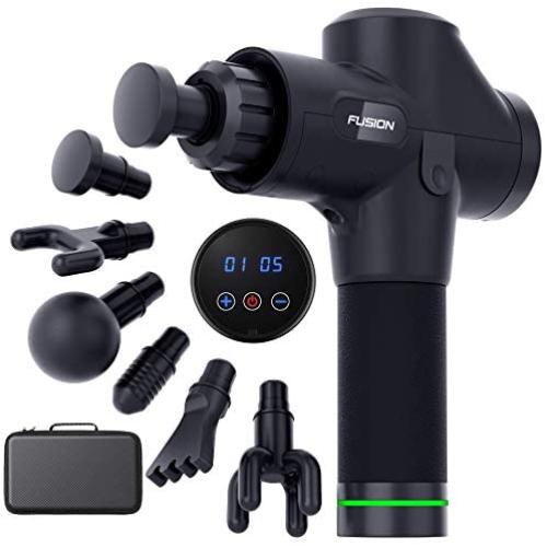 Fusion Muscle Massage Gun Deep Tissue Percussion Muscle Massager Gun for Athletes Pain Relief Therapy and Relaxation, Percussive Chiropractor Massager - Handheld Vibration Portable Drill Massager