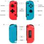 Winkeyes Nintendo Switch Joy-Con Controller Mini Switch Controller Joy Con (L/R) Wireless Pro Game Controller Gamepad Joypad Joystick Compatible with Nintendo Switch, Blue&Red