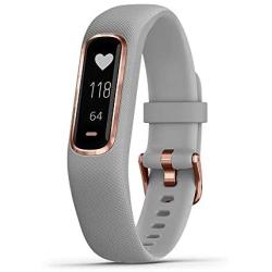 Garmin vívosmart 4, Activity and Fitness Tracker w/ Pulse Ox and Heart Rate Monitor, Rose Gold w/ Gray Band