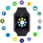 Amazqi Smart Watch, Smartwatch Phone with SD Card Pedometer Call Text Notification SIM Card Slot Music Player Camera Compatible for Android Samsung Huawei and iPhone (Partial Functions) for Men Women