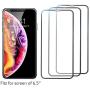 Glass Screen Protector Designed for Apple iPhone 11 Pro Max, iPhone XS Max (6.5" 2018) Full Protection Durable Tempered Glass Super Explosion-proof No Bubble 3D Touch, Anti Fingerprint, Black --Pack of 3