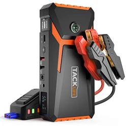 TACKLIFE T8 800A Peak 18000mAh Car Jump Starter (up to 7.0L Gas, 5.5L Diesel Engine) with LCD Screen, USB Quick Charge, 12V Auto Battery Booster, Portable Power Pack with Built-in LED Light