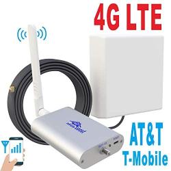 4G LTE AT&T T-Mobile 65dB 700MHz Cell Phone Signal Booster for Home and Office Band 12/17 FDD LTE Mobile Phone Signal Amplifier Including 45 Feet RG58 Cable Repeater Full Kit