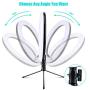 Ring Light,10.2" LED Ring Light with Stand and Phone Holder,Desktop Ring Light for Phone,3 Light Modes 10 Brightness,Dimmable Beauty Fill Ringlight for YouTube Video/Live Stream/Makeup/Photography
