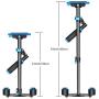 Neewer Carbon Fiber 24"/60cm Handheld Stabilizer with Quick Release Plate 1/4" and 3/8" Screw for DSLR and Video Cameras up to 6.6lbs/3kg