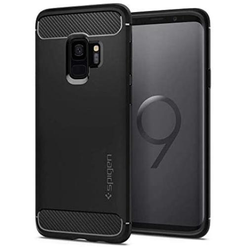 Spigen Rugged Armor Designed for Samsung Galaxy S9 Case (2018) - Matte Black