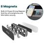 [2 Pack] Magnetic Phone Car Mount, Oqtiq Phone Magnet for Car, Universal Stick On Rectangle Flat Dashboard Car Phone Magnet Mount for Cell Phones and Mini Tablets (Rectangle Flat)