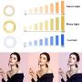 Disnadda Selfie Ring Light,3 Lighting Modes Rechargeable Clip on Selfie Fill Light with 40 Led for iPhone Laptop Android Smart Phone Photography, Camera Video, Girl Makes Up(Black)