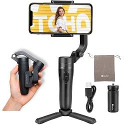 FeiyuTech Vlog Pocket Foldable 3 Axis Smartphone Handheld Gimbal Stabilizer for iPhone 11 Xs Max Xr X 8 Plus 7 6 SE Android Smartphone Samsung Galaxy S9+ S9 S8+ S8 S7,240 g Payload,-Black