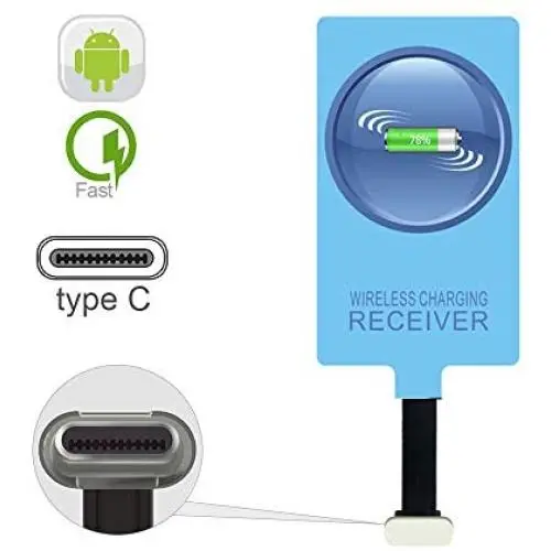 IVY QI Wireless Charging Receiver Adapter with Fast&Smart Microchip Technology for Samsung Galaxy A20/A30s/A40/A50s/A60/A70/A80/A90 5G/M20/M30s/M40/Moto Z4 G7 One/LG Q70 Stylo5 Micro USB Type-C IVY QI Wireless Charging Receiver Adapter with Fast&Smart Microchip Technology for Samsung Galaxy A20/A30s/A40/A50s/A60/A70/A80/A90 5G/M20/M30s/M40/Moto Z4 G7 One/LG Q70 Stylo5 Micro USB Type-C