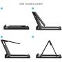 Adjustable Foldable Phone Tablet Stand Holder for Desk,Compatible for iPhone 11 10 iPad Mini or Any 4-9 inches Mobile Phone Tablet (Black 2 Pack)