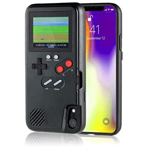 AISALL Gameboy iPhone Case Playable Gameboy Case for iPhone, 36 Classic Games Full Color Display Gameboy Phone Case Retro Gaming Phone Case Protective Cover (Black, iPhone 6/7/8 Plus)