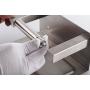 XVL Toilet Paper Holder with Mobile Phone Storage Shelf and Spring Roller, Brushed, G325A